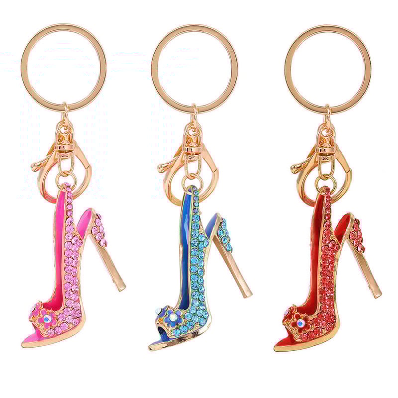 Μπρελόκ με ψηλοτάκουνο μπρελόκ με κρυστάλλινο πορτοφόλι αυτοκινήτου Τσάντα μπρελόκ Διακοσμητικό κράμα μπρελόκ