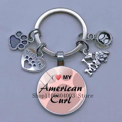 Νέο χαριτωμένο ζωάκι με μπρελόκ με στάμπα με μπρελόκ Cat Dog I Love Γυάλινο μενταγιόν Μίνι μπρελόκ καρδιάς μπρελόκ αυτοκινήτου ανδρικά κορίτσια Αγαπημένο δώρο αναμνηστικά