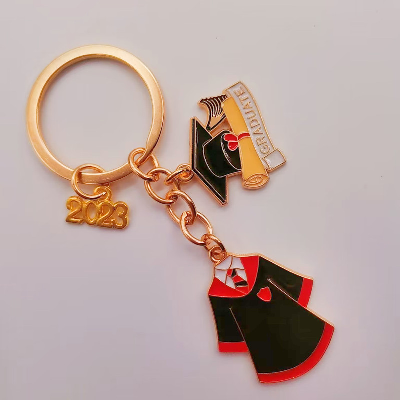 2023. aasta koolilõpukleidi müts Võtmehoidja sõrmus Üliõpilastele Naiste Ehted Isikupärastatud aksessuaarid Moodripatsid Kingitused igavesti