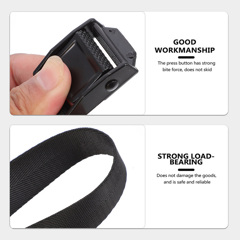 2 vnt. Nailono dirželio sagtis pakavimo dirželiai kroviniams surišti bagažo kaklaraištis priekabos Tvirtinimo žiedas