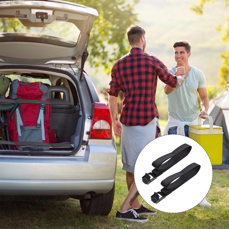 2 vnt. Nailono dirželio sagtis pakavimo dirželiai kroviniams surišti bagažo kaklaraištis priekabos Tvirtinimo žiedas