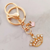 Breloc de coroană Prințesă Prințul Rege Breloc Breloc de metal Cadouri de zi de naștere pentru femei Bărbați Adolescenți Chei de mașină DIY Bijuterii lucrate manual