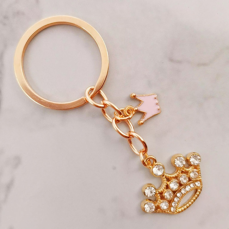 Breloc de coroană Prințesă Prințul Rege Breloc Breloc de metal Cadouri de zi de naștere pentru femei Bărbați Adolescenți Chei de mașină DIY Bijuterii lucrate manual