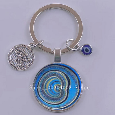 Kuum müük Blue Turkey Evil Eye Creative võtmehoidja hoidja Amulett Evil Nazar Eye Charm võtmehoidja klaaskuppel Statement ehted
