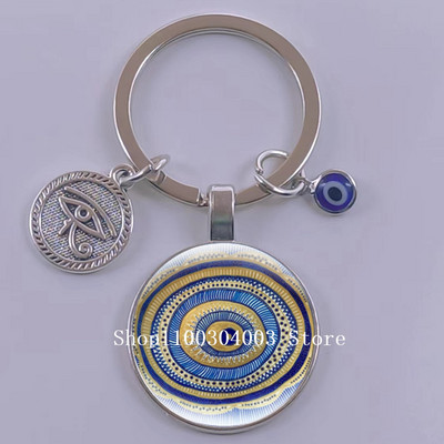 Kuum müük Blue Turkey Evil Eye Creative võtmehoidja hoidja Amulett Evil Nazar Eye Charm võtmehoidja klaaskuppel Statement ehted