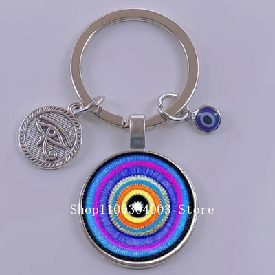 Kuum müük Blue Turkey Evil Eye Creative võtmehoidja hoidja Amulett Evil Nazar Eye Charm võtmehoidja klaaskuppel Statement ehted