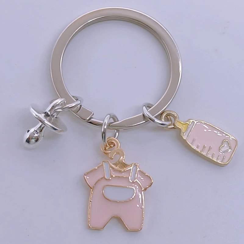 Χαριτωμένο σμάλτο μπρελόκ για μωρά μπιμπερό μωρό ρούχα πιπίλα μωρό μπρελόκ μωρό μπρελόκ δώρο γονέα DIY χειροποίητο κόσμημα