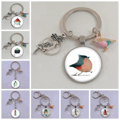 Loominguline armas lind multifilm loomade võtmehoidja klaasist kabošon võtmehoidja linnuripats võtmehoidja ehted daamidele poisile tüdrukule tudengikingitus