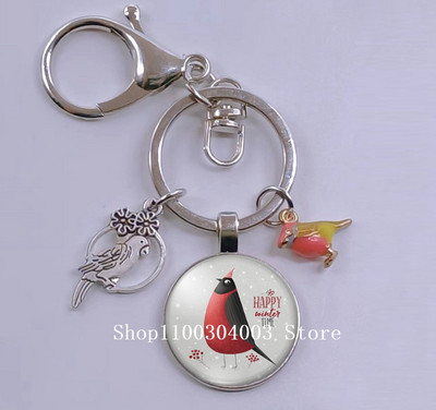 Loominguline armas lind multifilm loomade võtmehoidja klaasist kabošon võtmehoidja linnuripats võtmehoidja ehted daamidele poisile tüdrukule tudengikingitus