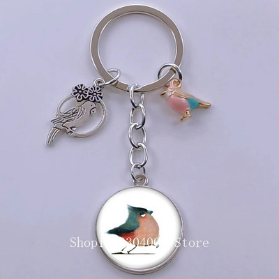 Loominguline armas lind multifilm loomade võtmehoidja klaasist kabošon võtmehoidja linnuripats võtmehoidja ehted daamidele poisile tüdrukule tudengikingitus