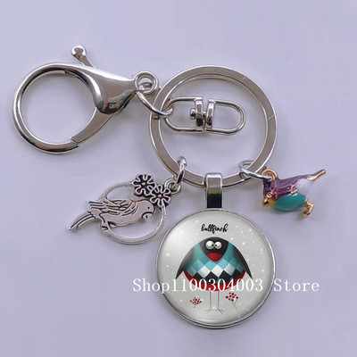 Loominguline armas lind multifilm loomade võtmehoidja klaasist kabošon võtmehoidja linnuripats võtmehoidja ehted daamidele poisile tüdrukule tudengikingitus