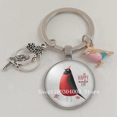 Loominguline armas lind multifilm loomade võtmehoidja klaasist kabošon võtmehoidja linnuripats võtmehoidja ehted daamidele poisile tüdrukule tudengikingitus