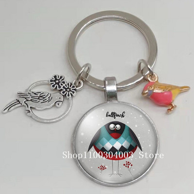 Loominguline armas lind multifilm loomade võtmehoidja klaasist kabošon võtmehoidja linnuripats võtmehoidja ehted daamidele poisile tüdrukule tudengikingitus