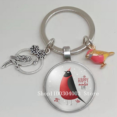 Loominguline armas lind multifilm loomade võtmehoidja klaasist kabošon võtmehoidja linnuripats võtmehoidja ehted daamidele poisile tüdrukule tudengikingitus