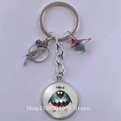 Loominguline armas lind multifilm loomade võtmehoidja klaasist kabošon võtmehoidja linnuripats võtmehoidja ehted daamidele poisile tüdrukule tudengikingitus
