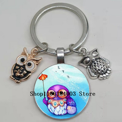 Armas võluv emailiga öökull võtmehoidja kumer klaasist öökull võtmehoidja naiste meeste autokoti tarvikud