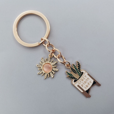 Χαριτωμένο σμάλτο μπρελόκ Sun Rainbow Cloud Κάκτος Μπρελόκ Φυτό Μπρελόκ για Γυναικείες Ανδρικές τσάντες Αξεσουάρ DIY Δώρα κοσμημάτων