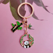 Novi modni emajl panda privjesak za ključeve nakit životinjski panda privjesak za ključeve auto privjesak pribor poklon