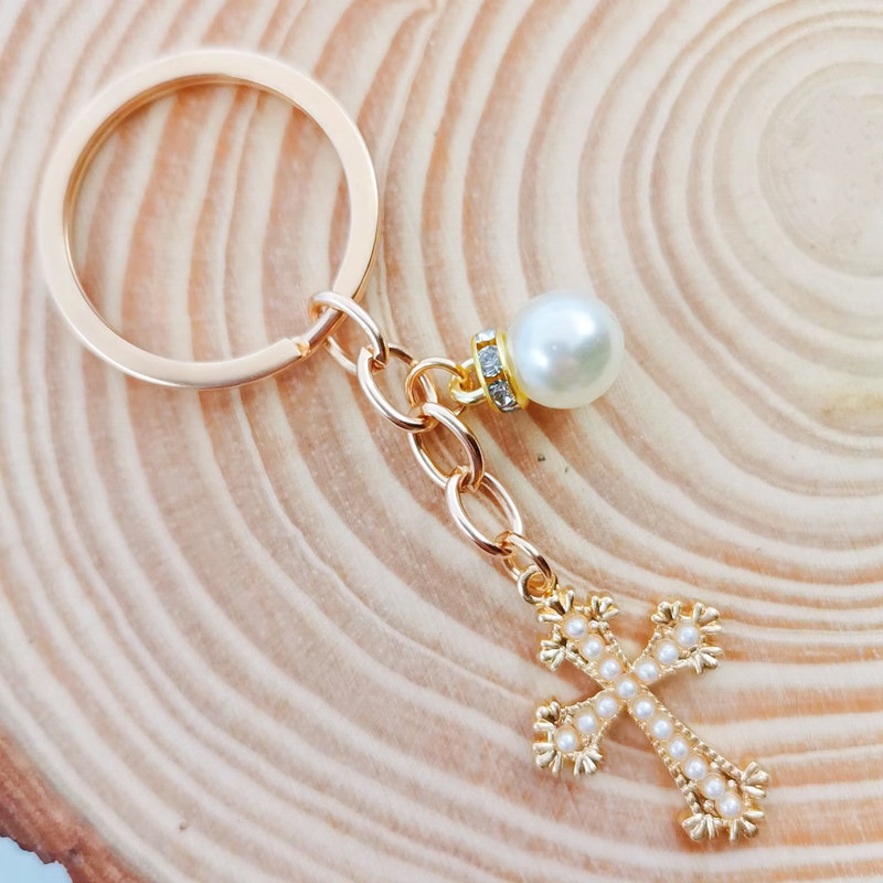 Μπρελόκ Cross Crystal Μπρελόκ Jesus Christian Catholic Rhinestone Μπρελόκ Θήκη τσάντας αυτοκινήτου Για Άνδρες Γυναικείες Κοσμήματα Chaveiro