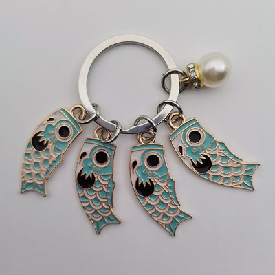 Emailist karpkala Lucky Fish metallist võtmehoidja Punane Sinine Roheline Must Poiss Tüdruk Paari Ripats Kott Auto Võtmerõngas Pael Paela aksessuaar Kingitus