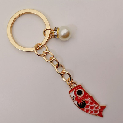Emailist karpkala Lucky Fish metallist võtmehoidja Punane Sinine Roheline Must Poiss Tüdruk Paari Ripats Kott Auto Võtmerõngas Pael Paela aksessuaar Kingitus