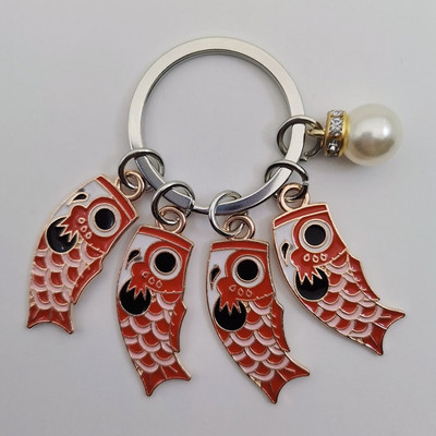 Emailist karpkala Lucky Fish metallist võtmehoidja Punane Sinine Roheline Must Poiss Tüdruk Paari Ripats Kott Auto Võtmerõngas Pael Paela aksessuaar Kingitus
