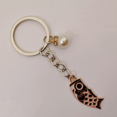 Emailist karpkala Lucky Fish metallist võtmehoidja Punane Sinine Roheline Must Poiss Tüdruk Paari Ripats Kott Auto Võtmerõngas Pael Paela aksessuaar Kingitus