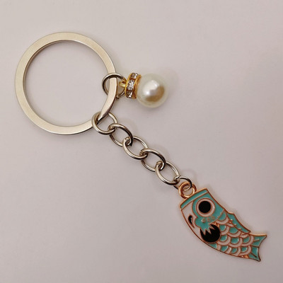 Emailist karpkala Lucky Fish metallist võtmehoidja Punane Sinine Roheline Must Poiss Tüdruk Paari Ripats Kott Auto Võtmerõngas Pael Paela aksessuaar Kingitus