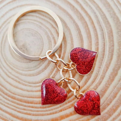 Mielas meilės raktų pakabukas spalvinga širdelė raktų pakabukas Y2K raktų pakabukai Valentino dienos dovanos moterims merginoms rankinės aksesuarai pasidaryk pats papuošalai