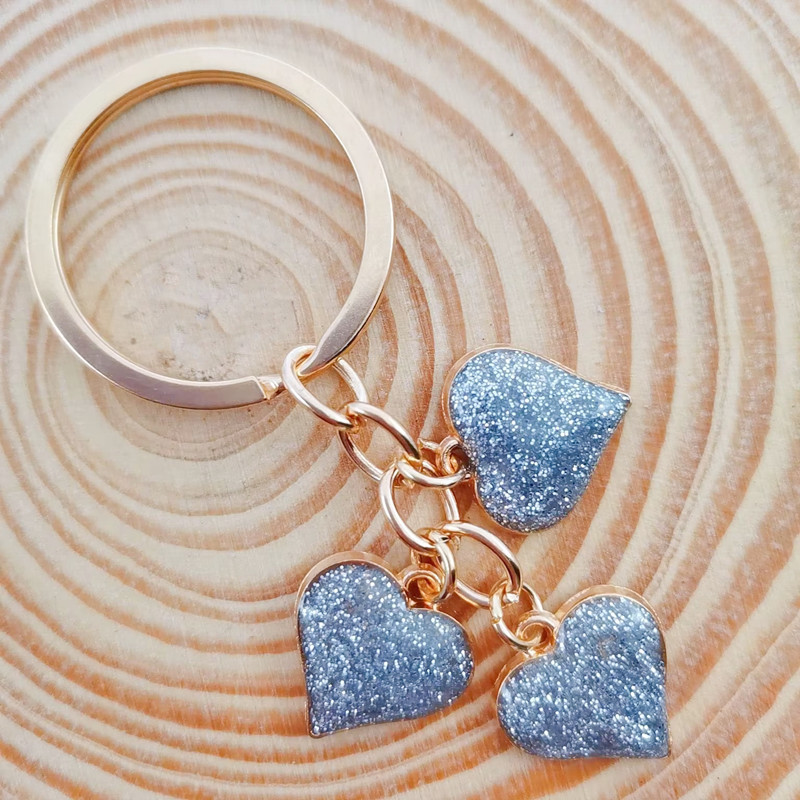 Mielas meilės raktų pakabukas spalvinga širdelė raktų pakabukas Y2K raktų pakabukai Valentino dienos dovanos moterims merginoms rankinės aksesuarai pasidaryk pats papuošalai