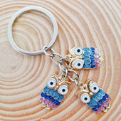 Mielas raktų pakabukas Pelėda Žvaigždė raktų pakabukas Naktinė pelėda Raktų pakabukai Gyvūnų Dovanos Moterims Vyrams Rankinės Aksesuarai Automobilių raktai Rankų darbo papuošalai