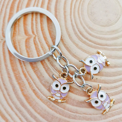 Mielas raktų pakabukas Pelėda Žvaigždė raktų pakabukas Naktinė pelėda Raktų pakabukai Gyvūnų Dovanos Moterims Vyrams Rankinės Aksesuarai Automobilių raktai Rankų darbo papuošalai