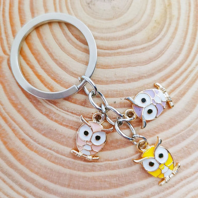 Mielas raktų pakabukas Pelėda Žvaigždė raktų pakabukas Naktinė pelėda Raktų pakabukai Gyvūnų Dovanos Moterims Vyrams Rankinės Aksesuarai Automobilių raktai Rankų darbo papuošalai