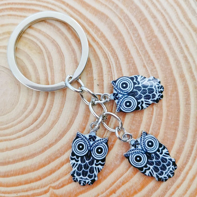 Mielas raktų pakabukas Pelėda Žvaigždė raktų pakabukas Naktinė pelėda Raktų pakabukai Gyvūnų Dovanos Moterims Vyrams Rankinės Aksesuarai Automobilių raktai Rankų darbo papuošalai