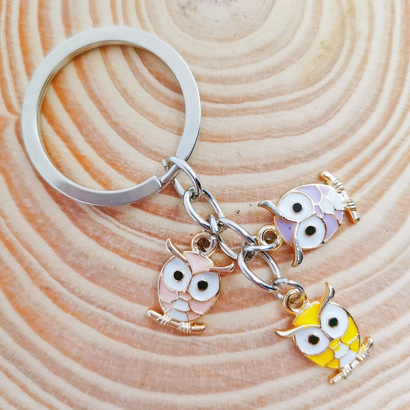 Mielas raktų pakabukas Pelėda Žvaigždė raktų pakabukas Naktinė pelėda Raktų pakabukai Gyvūnų Dovanos Moterims Vyrams Rankinės Aksesuarai Automobilių raktai Rankų darbo papuošalai