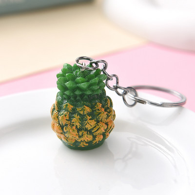 breloc cu fructe ananas pepene galben lanț chei cu fructe stea pandantiv curki mangosteen lychee lanț chei Mango