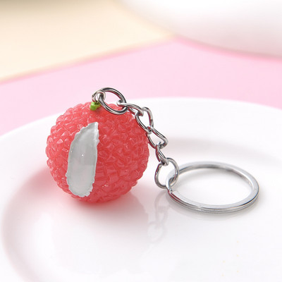 μπρελόκ φρούτων ανανάς πεπόνι μπρελόκ αστέρι φρούτο λωτός κρεμαστό μανγκοστίν λίτσι μπρελόκ Mango