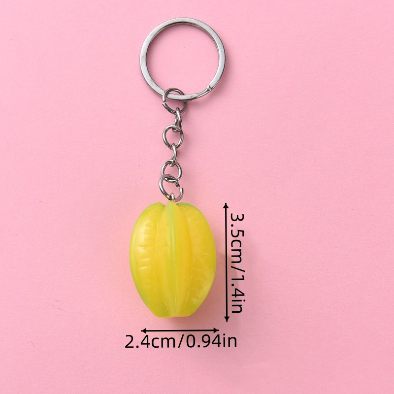 μπρελόκ φρούτων ανανάς πεπόνι μπρελόκ αστέρι φρούτο λωτός κρεμαστό μανγκοστίν λίτσι μπρελόκ Mango