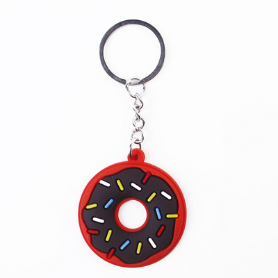 Loominguline Sweet Donut Võtmehoidja Peo soosimine Lastele Toiduripatsid Võtmehoidjad Kotikott Kaunistused Aksessuaarid Jõulu-uusaasta kingitused