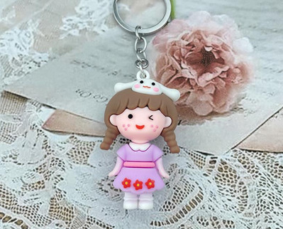 Új barack lány kulcstartó, barack lány baba kulcstartó medál táska medál