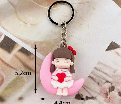 Új barack lány kulcstartó, barack lány baba kulcstartó medál táska medál