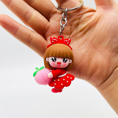 Új barack lány kulcstartó, barack lány baba kulcstartó medál táska medál