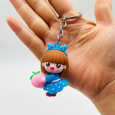 Új barack lány kulcstartó, barack lány baba kulcstartó medál táska medál