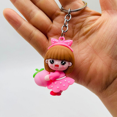 Új barack lány kulcstartó, barack lány baba kulcstartó medál táska medál