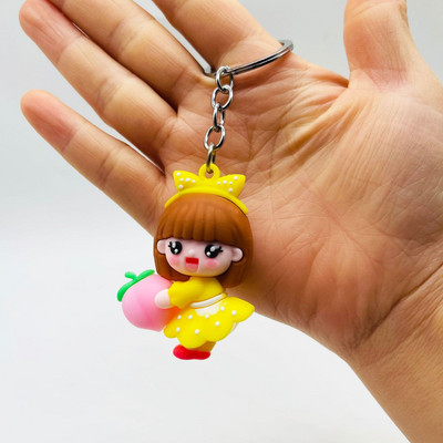 Új barack lány kulcstartó, barack lány baba kulcstartó medál táska medál