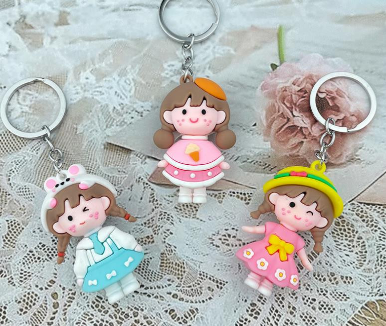 Új barack lány kulcstartó, barack lány baba kulcstartó medál táska medál