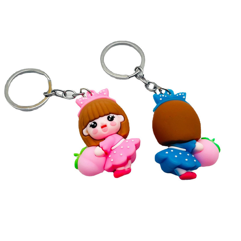 Új barack lány kulcstartó, barack lány baba kulcstartó medál táska medál