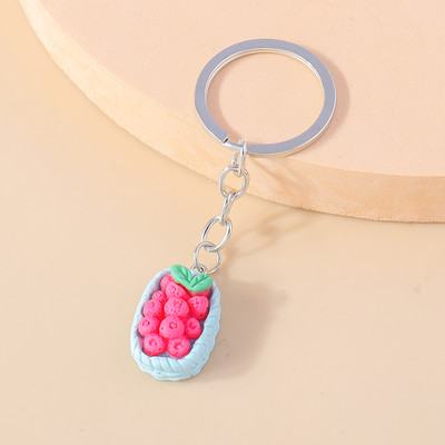 Armsad Väikesed korv-puuviljad pulgakomm võtmehoidjad Amuletid Võtmehoidjad Suveniir naistele Meestele Autovõti Käekott Ripatsid Võtmehoidjad Aksessuaar