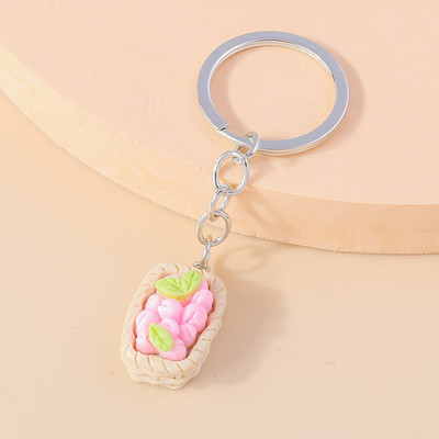 Armsad Väikesed korv-puuviljad pulgakomm võtmehoidjad Amuletid Võtmehoidjad Suveniir naistele Meestele Autovõti Käekott Ripatsid Võtmehoidjad Aksessuaar