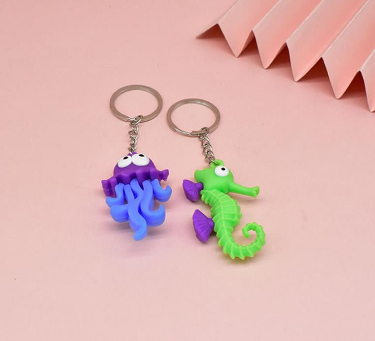 καρτούν χαριτωμένο θαλάσσιο ζώο χταπόδι δελφίνι μπρελόκ τσάντα μενταγιόν αυτοκινήτου